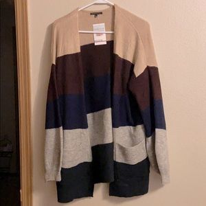 Color block cardigan sweater